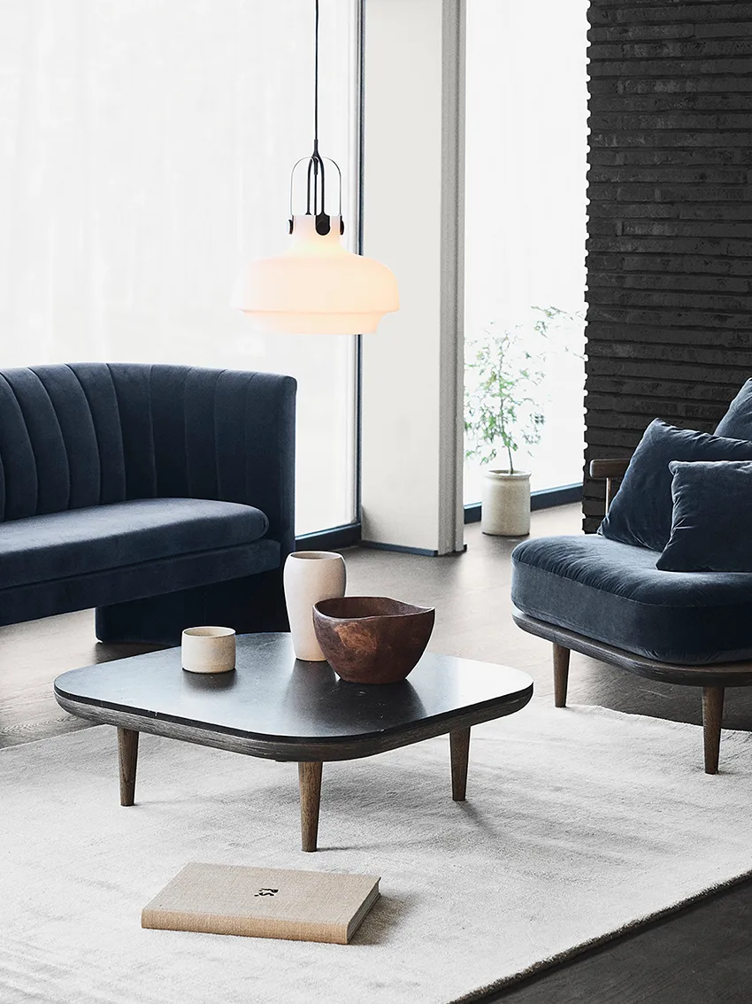 Fly table Sc4, Smoked oiled oak + black marble &Tradition