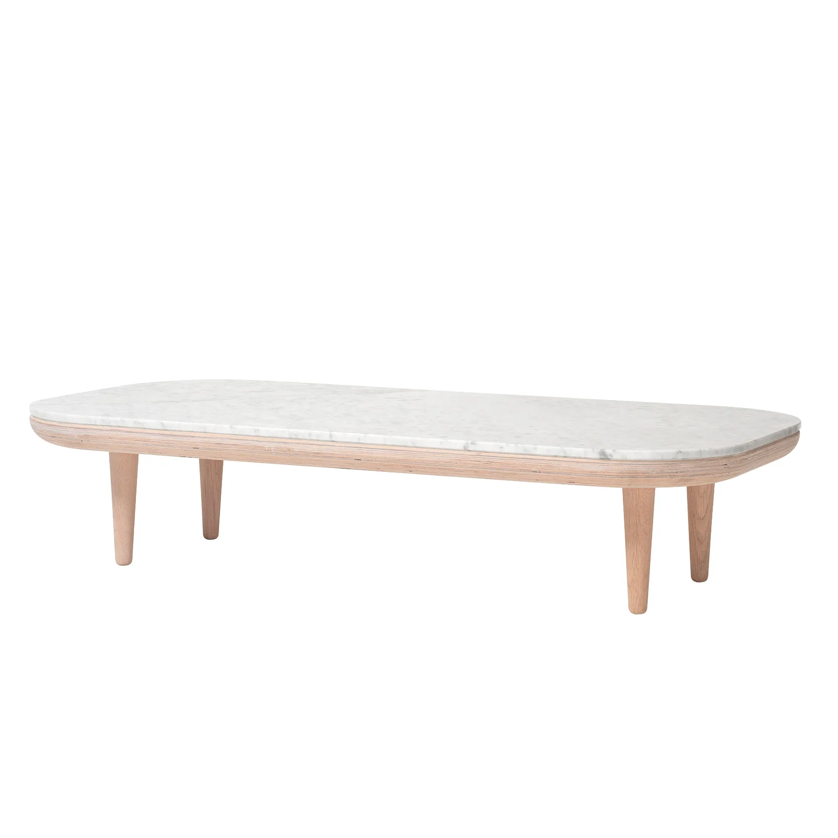 Fly table SC5, Light oiled oak + white marble &Tradition