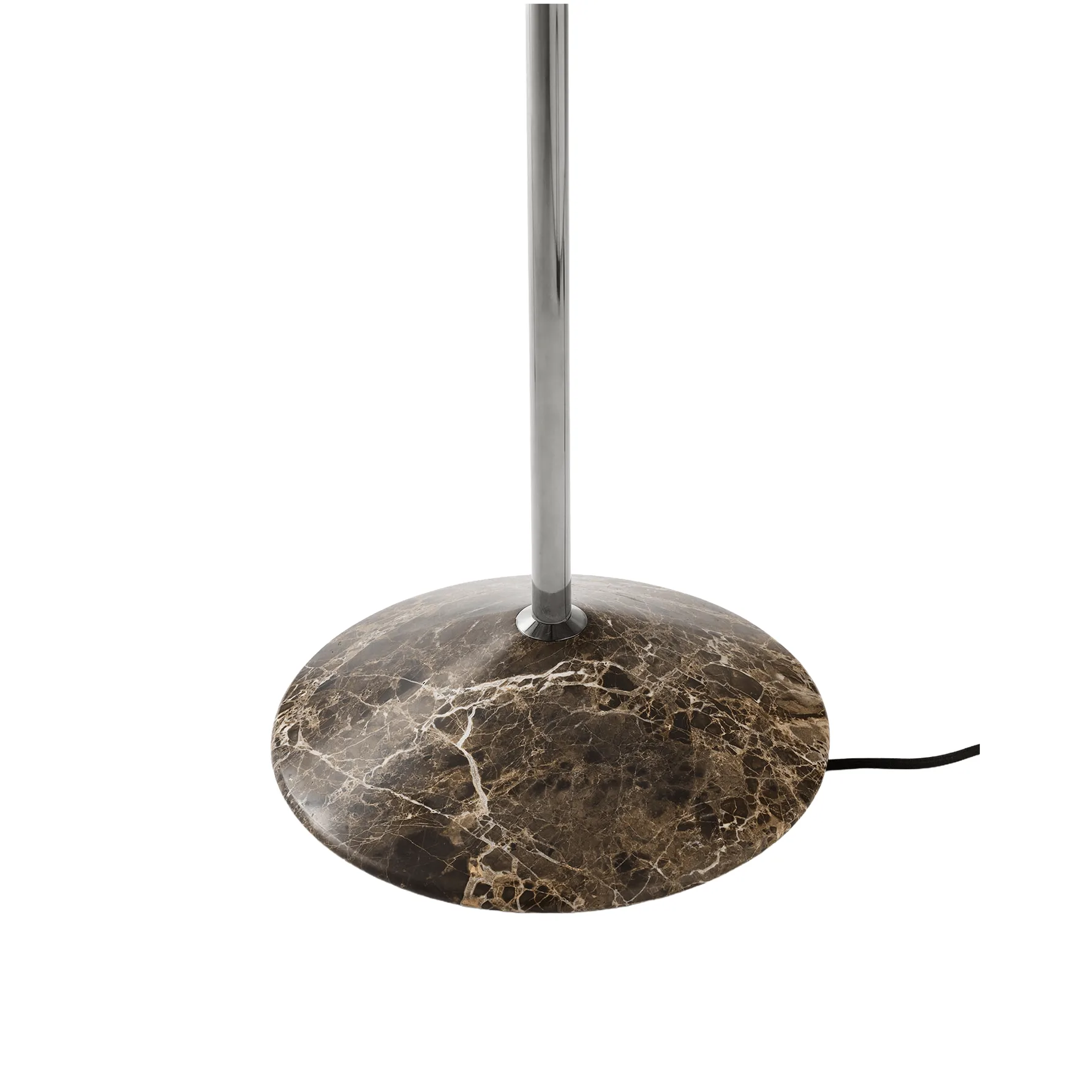 Gio LN 28 floor lamp, Dark chrome, marble &Tradition