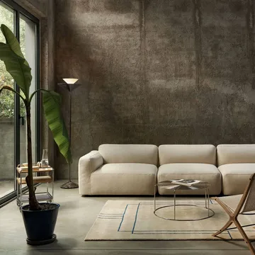 Gio LN 28 floor lamp - Dark chrome, marble - &Tradition