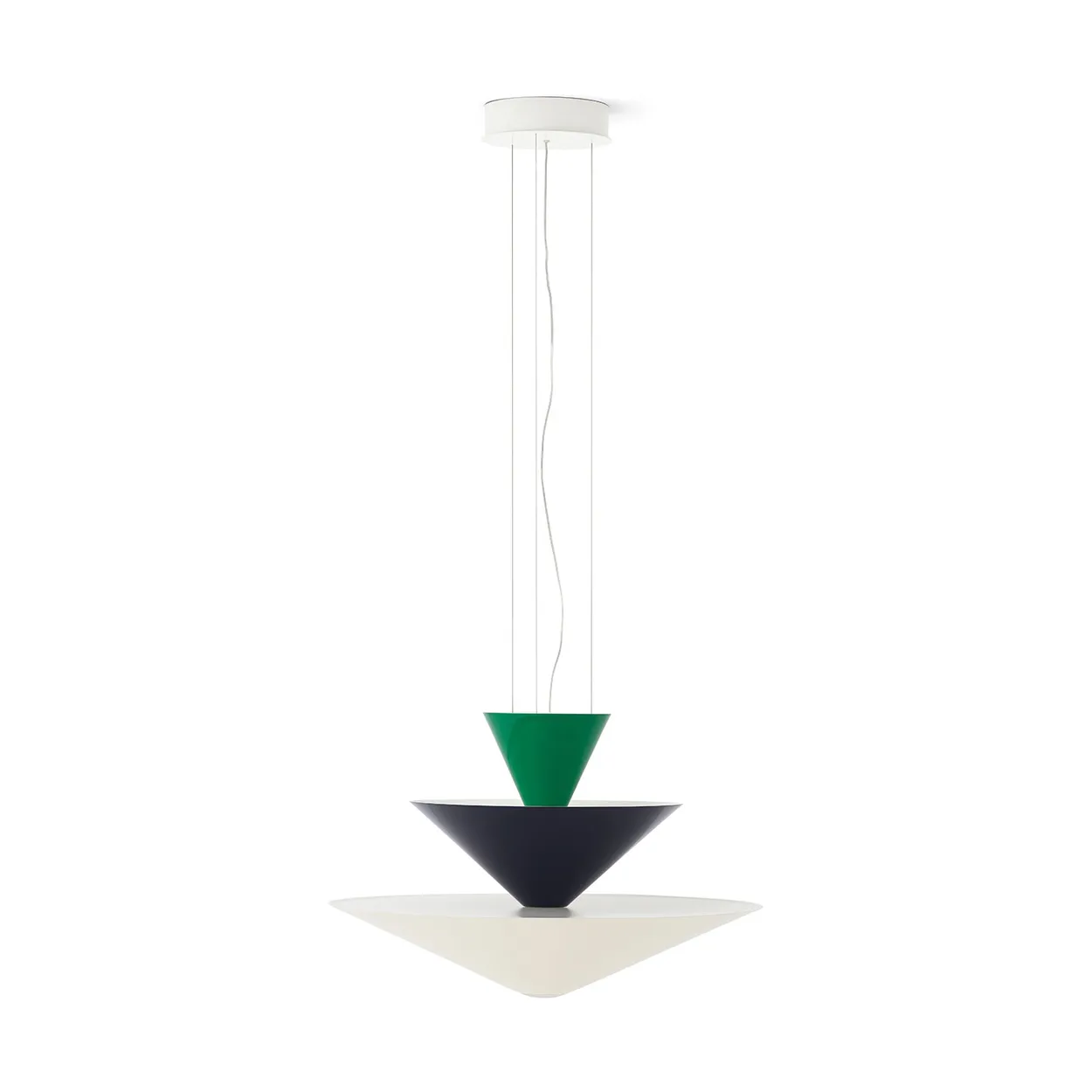 &Tradition Gio LN14 pendant lamp o60 cm Signal green-deep blue-ecru