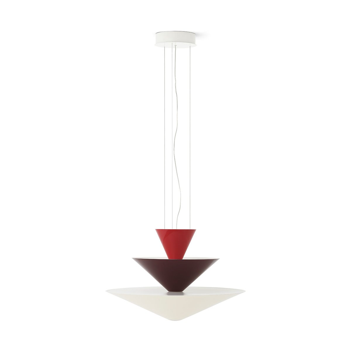 &Tradition Gio LN14 pendant lamp Ø60 cm Vermilion red-d. burgundy-ecru