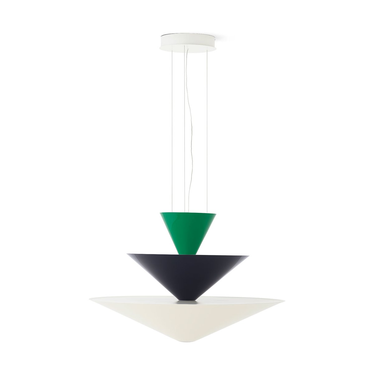 &Tradition Gio LN15 pendant lamp o92 cm Signal green-deep blue-ecru