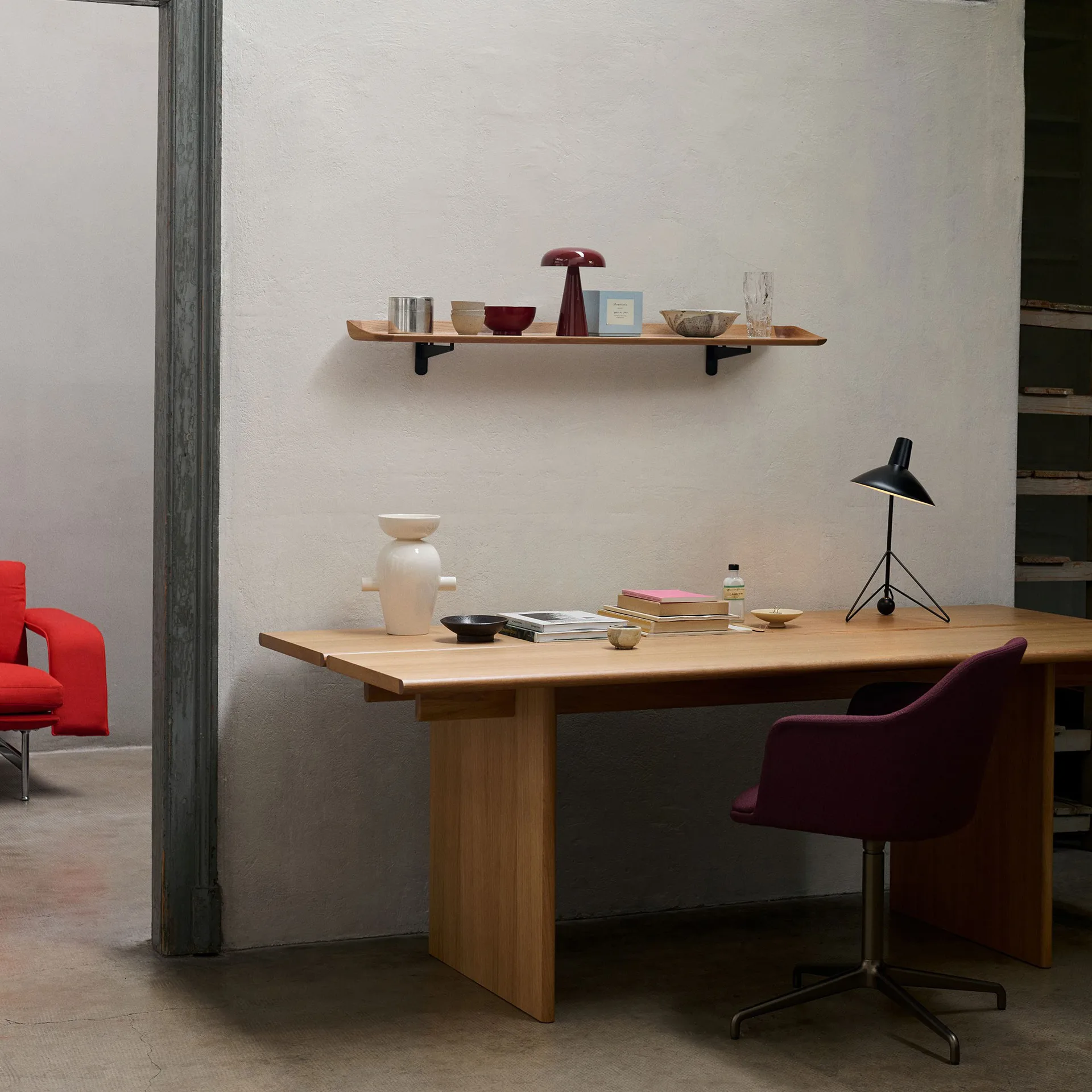 Guild HM15 shelf 120 cm, Solid lacquered oak &Tradition