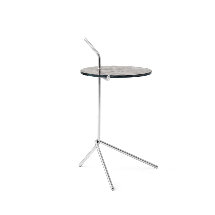 Halten SH9 side table - Smoked glass-stainless steel - &Tradition