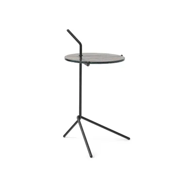 Halten SH9 side table - Smoked glass-warm black - &Tradition