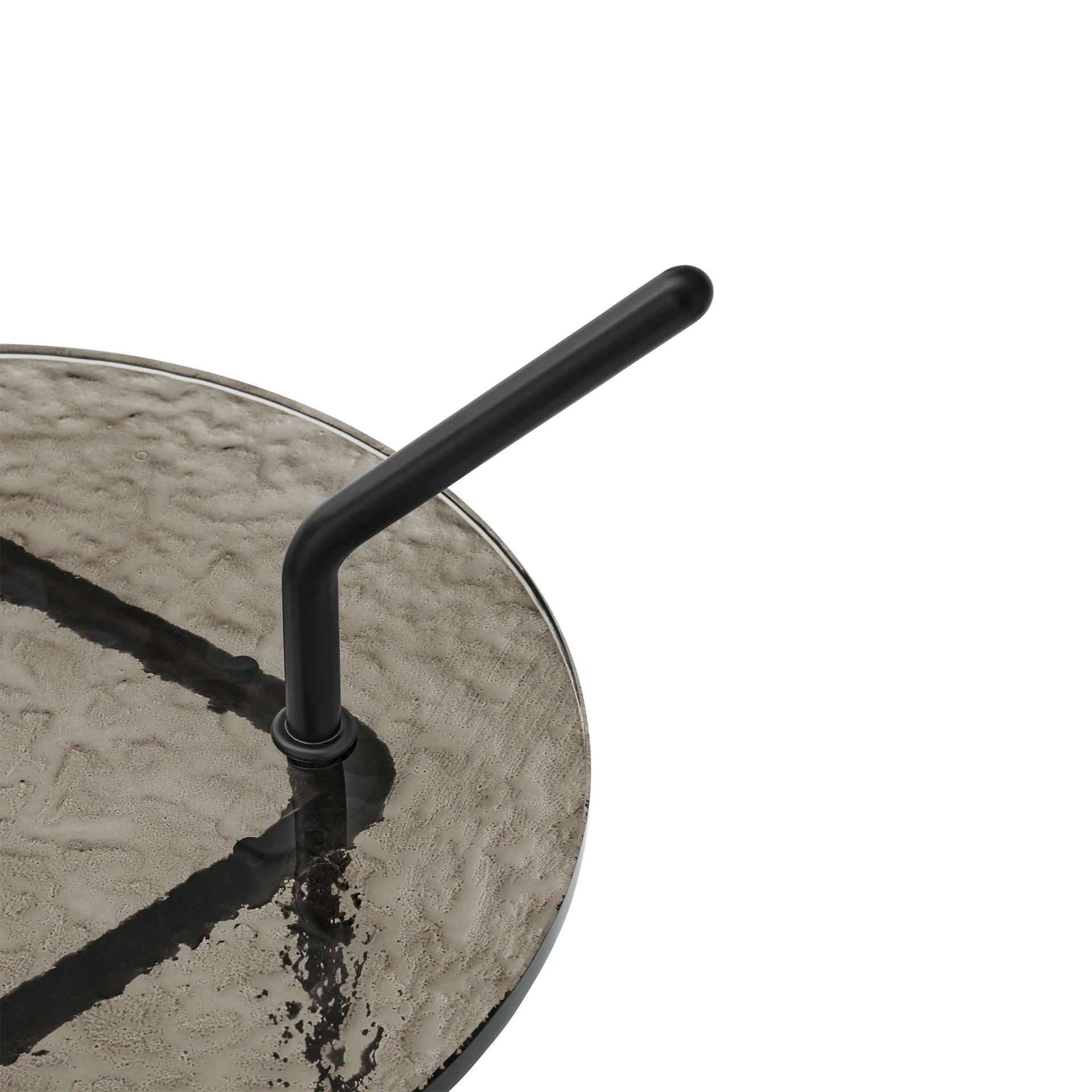 Halten SH9 side table, Smoked glass-warm black &Tradition