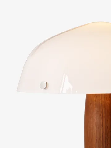Herman SHY3 table lamp - walnut & cream marble, textile cord - &Tradition