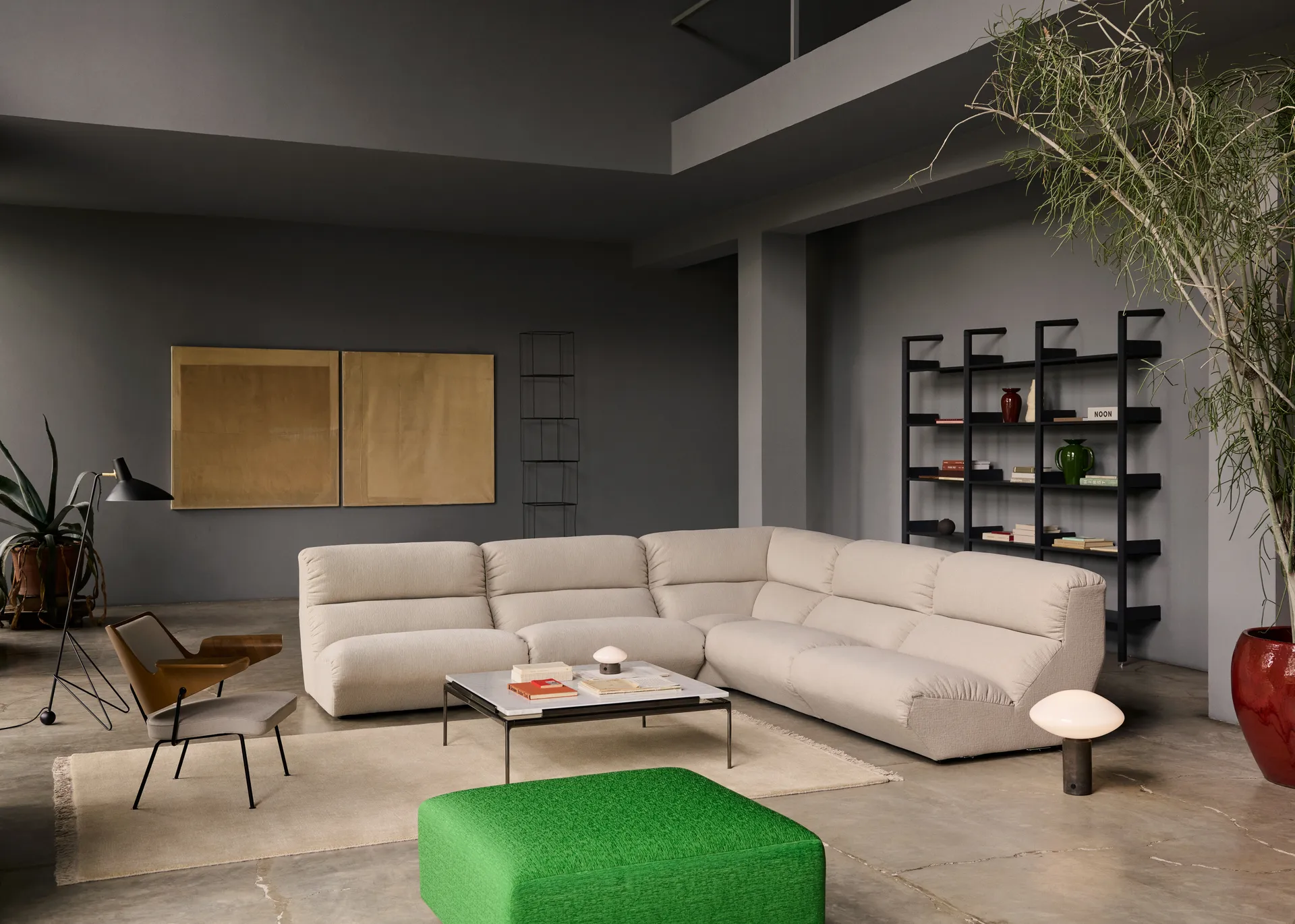 Hi Lo AV55 modular sofa corner module, Cifrado 0121 &Tradition