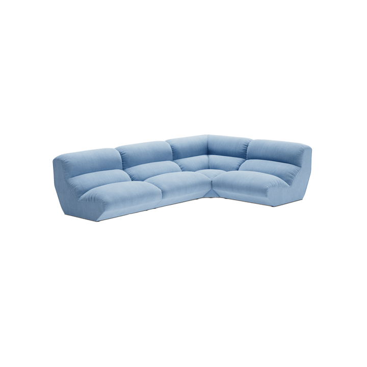 Hi Lo modular sofa configuration E Gentle 0733 - undefined - &Tradition