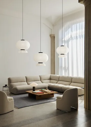 Hi Lo modular sofa configuration G Grain 61229 - undefined - &Tradition