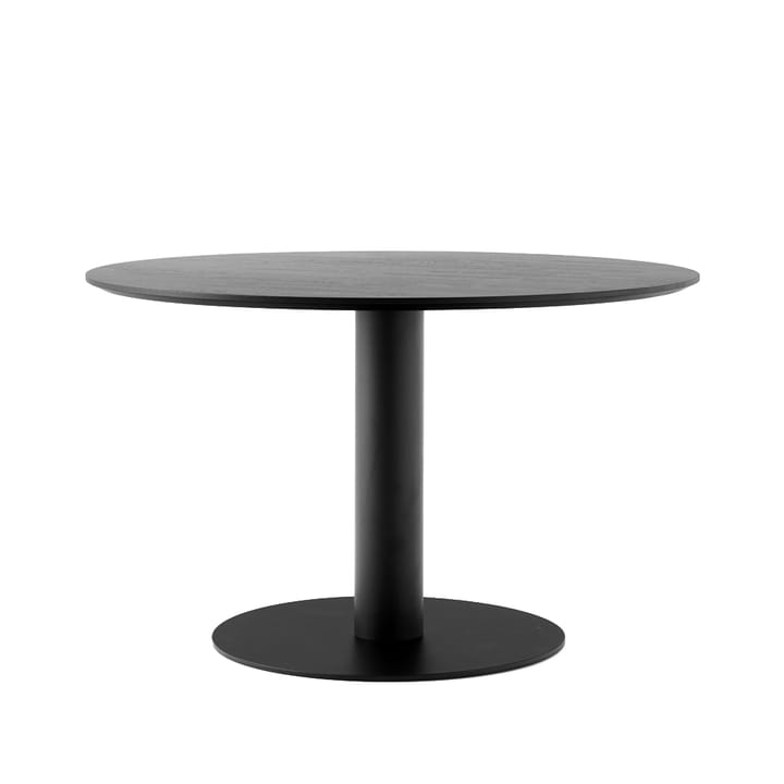 In Between SK12 dining table - Black lacquered oak. matte black metal stand - &Tradition