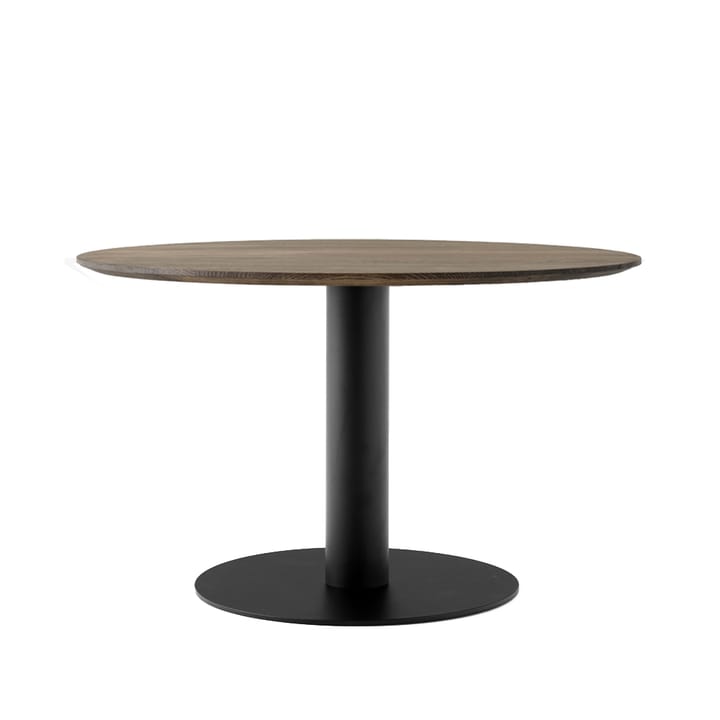In Between SK12 dining table - Oak smoked oil matte black metal stand - &Tradition