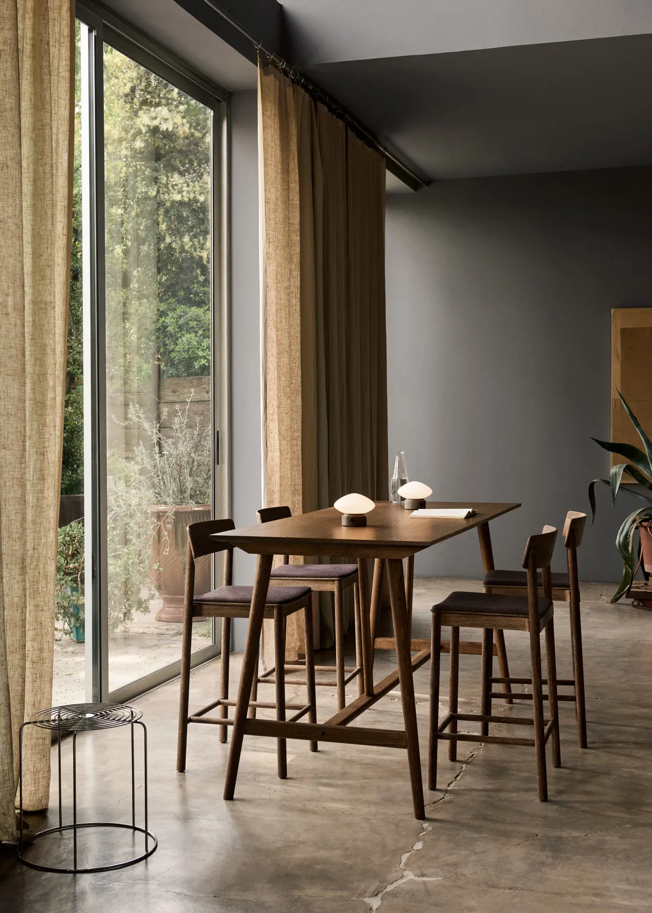 In Between SK26 Counter Table 190x80x95 cm, Smoked lacquered oak &Tradition