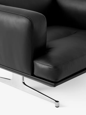 Inland AV21 armchair - Noble leather black-polished aluminum - &Tradition