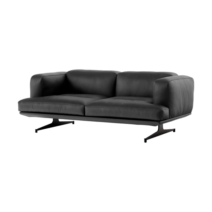 Inland AV22 sofa 2-seater - Noble leather black-warm black - &Tradition