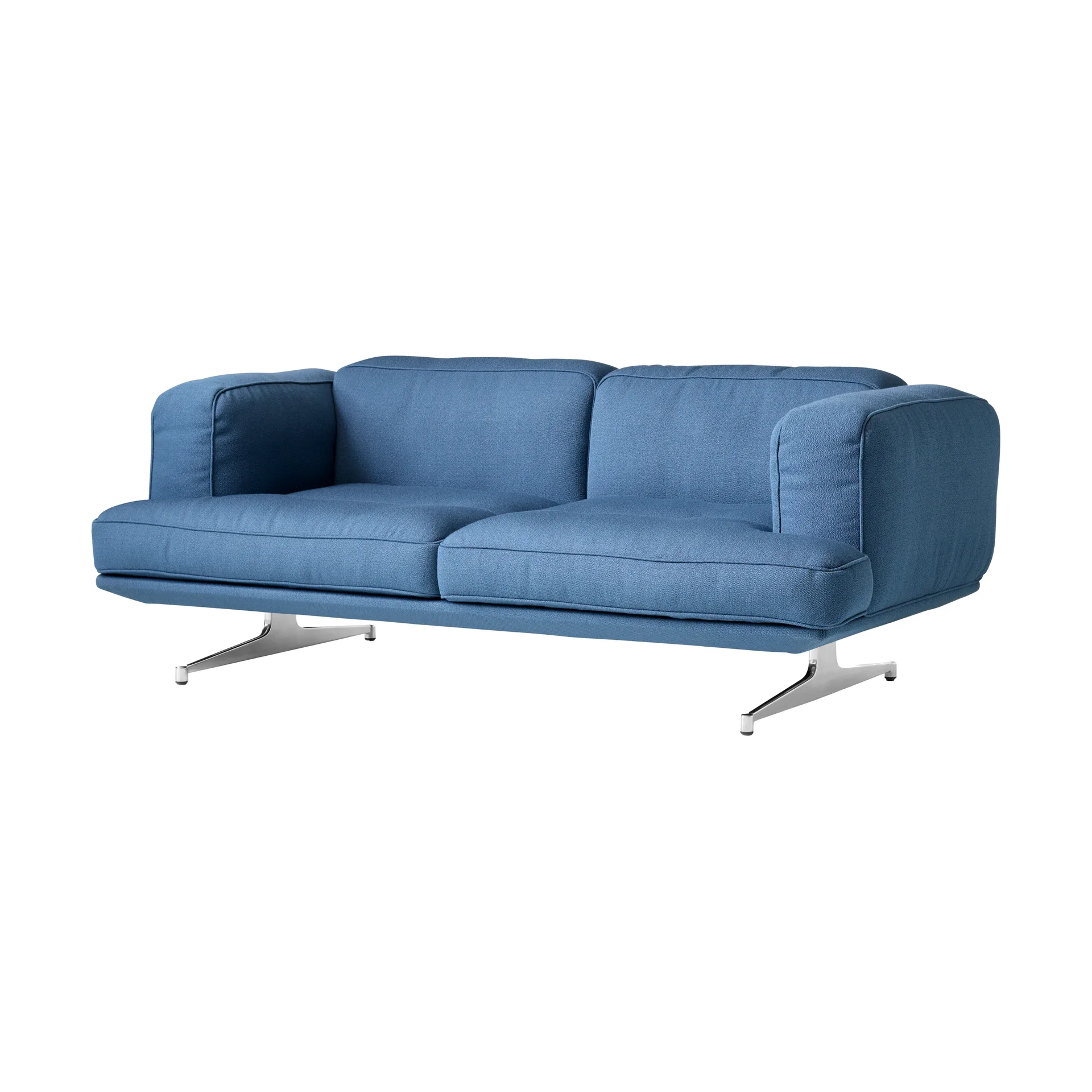 Inland AV22 sofa 2-seater, Vidar 733-polished aluminium &Tradition