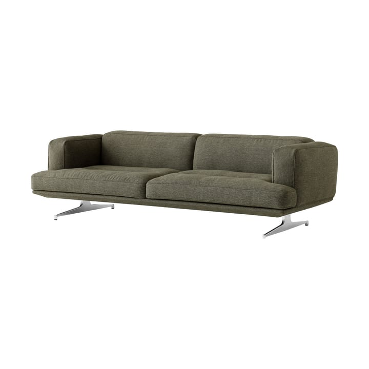Inland AV23 3-seater sofa - Clay 0014-polished aluminium - &Tradition