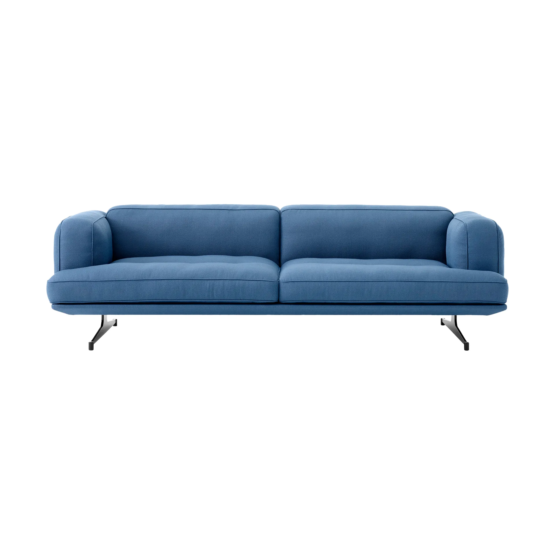 Inland AV23 3-seater sofa, Vidar 4 Denim Blue 733-black leg &Tradition