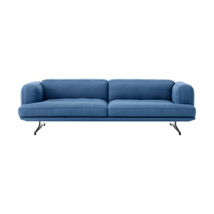 Inland AV23 3-seater sofa - Vidar 4 Denim Blue 733-black leg - &Tradition