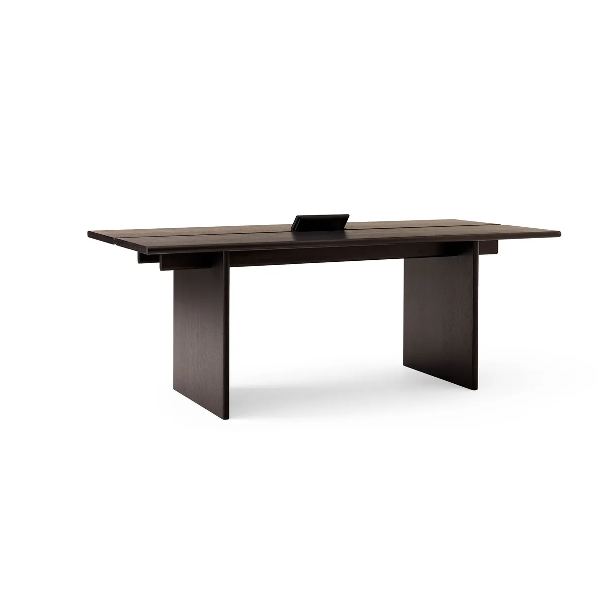 &Tradition Ita OS1 dining table with cable management 95x200 cm Dark stained oak