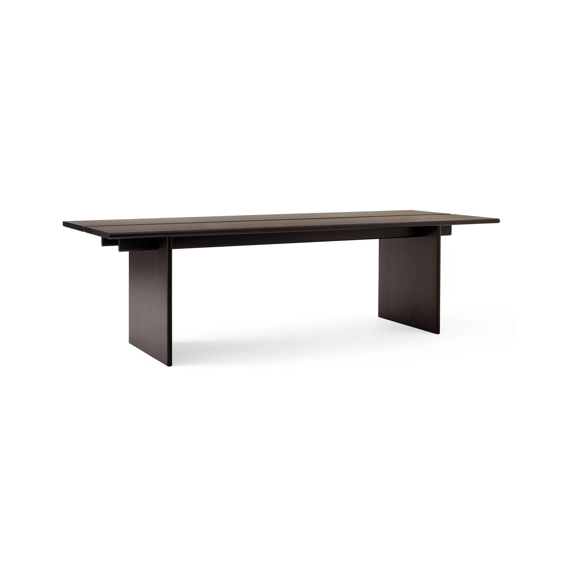 Ita OS2 dining table with cable management 95x260 cm, Dark stained oak &Tradition