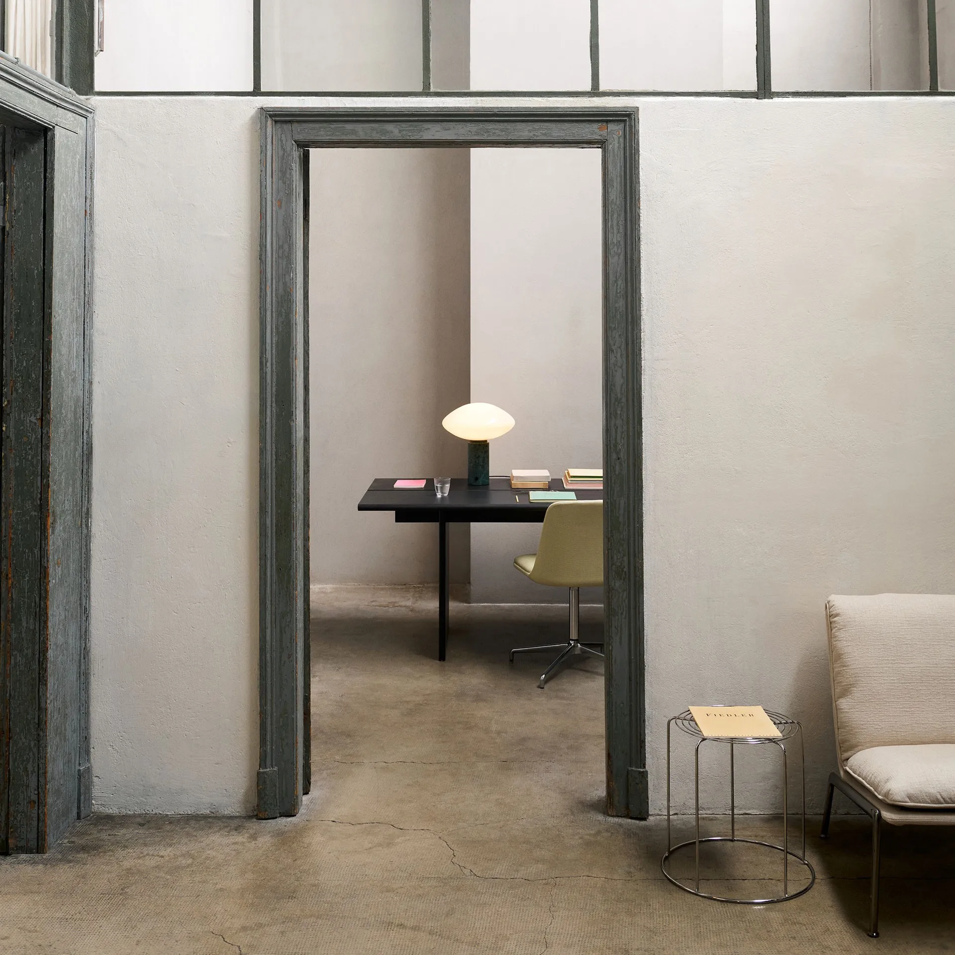 Ita OS2 dining table with cable management 95x260 cm, Dark stained oak &Tradition