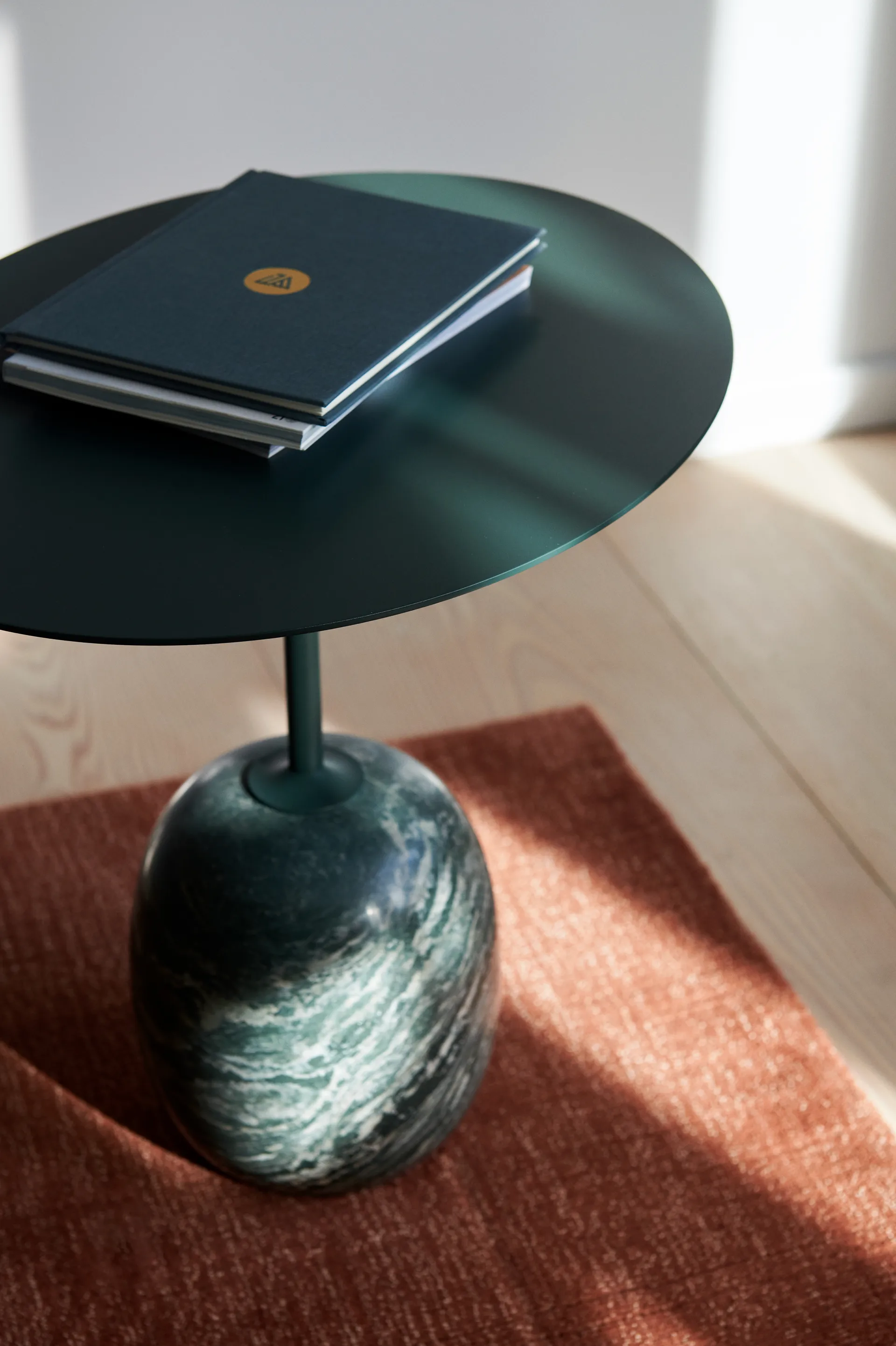 Lato LN9 side table, Deep Green-Verde Alpi Marble &Tradition