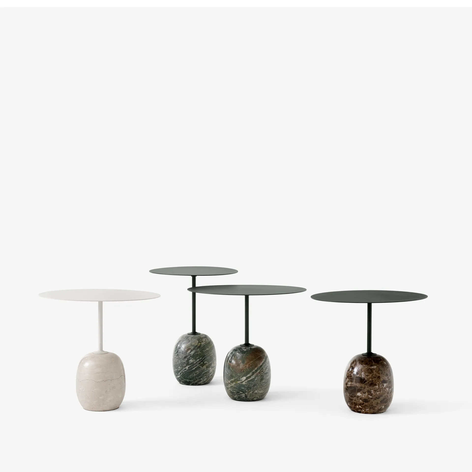 Lato LN9 side table, Deep Green-Verde Alpi Marble &Tradition