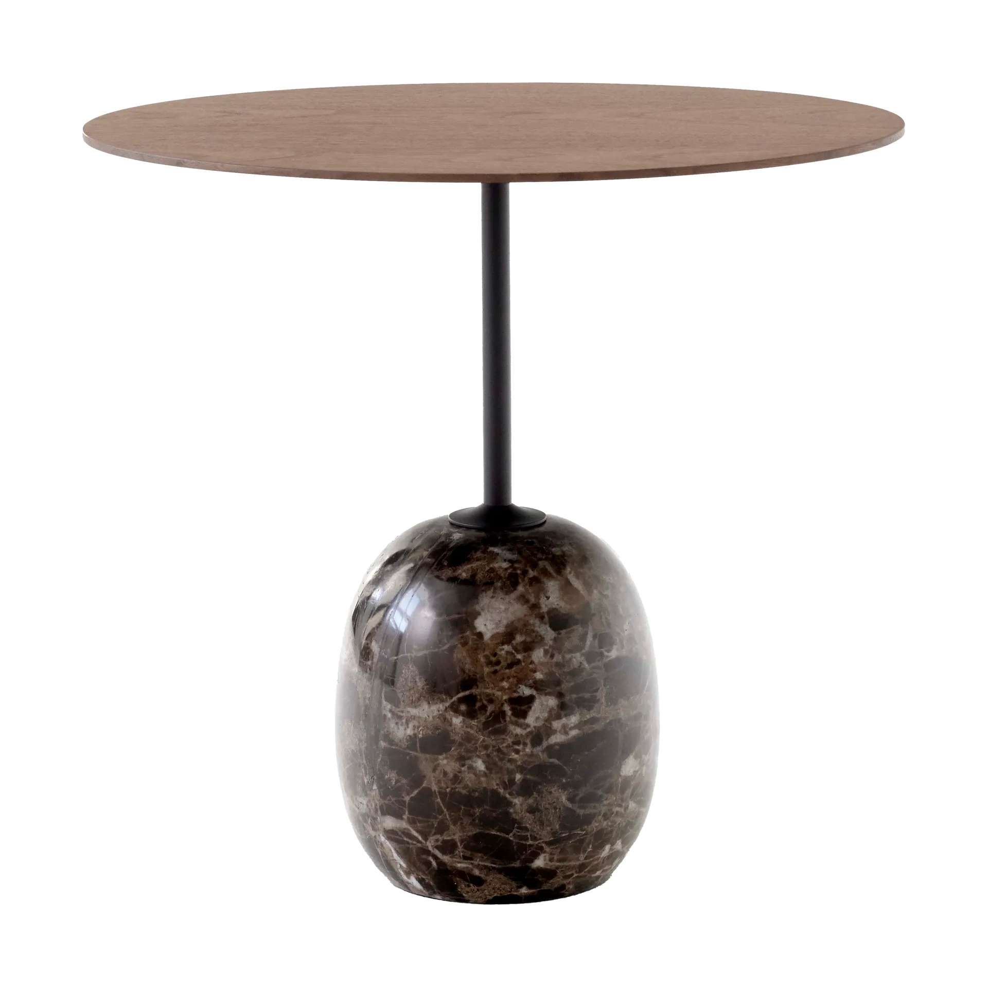 Lato LN9 side table, Walnut-Emparador marble &Tradition