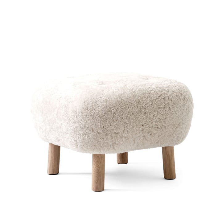 Little Petra ATD1 footstool - Sheepskin moonlight-oak legs oiled - &Tradition