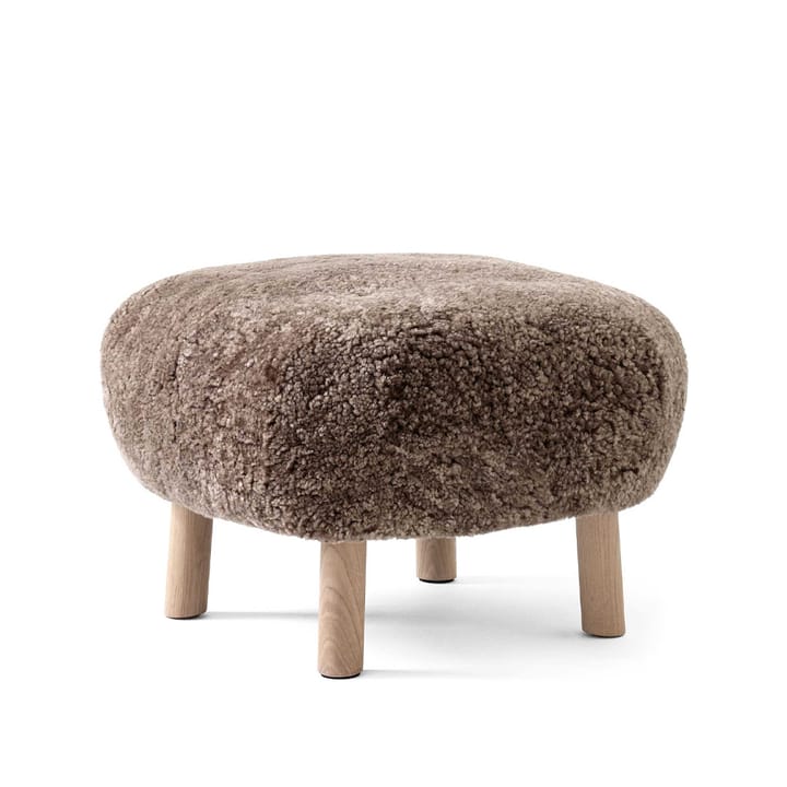 Little Petra ATD1 footstool - Sheepskin Sahara-oak legs oiled - &Tradition