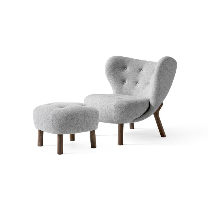 Little Petra VB1 armchair incl. pouffe ATD1 - Oiled walnut-Hallingdal - &Tradition