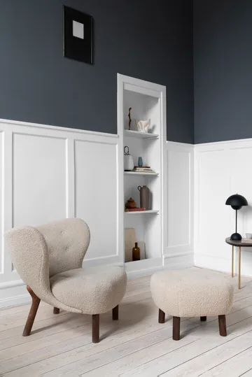 Little Petra VB1 armchair incl. pouffe ATD1 - Oiled walnut-Karakorum 003 - &Tradition