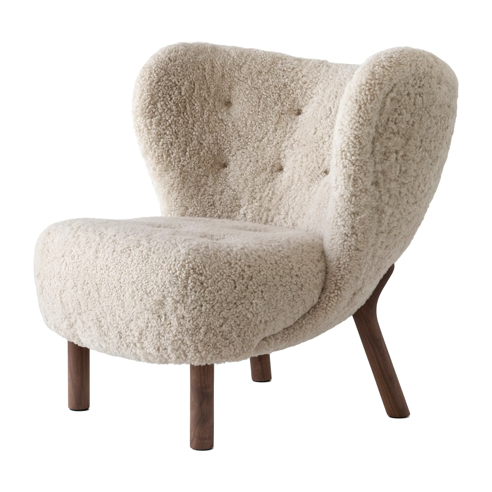Little Petra VB1 armchair, Walnut-Moonlight &Tradition
