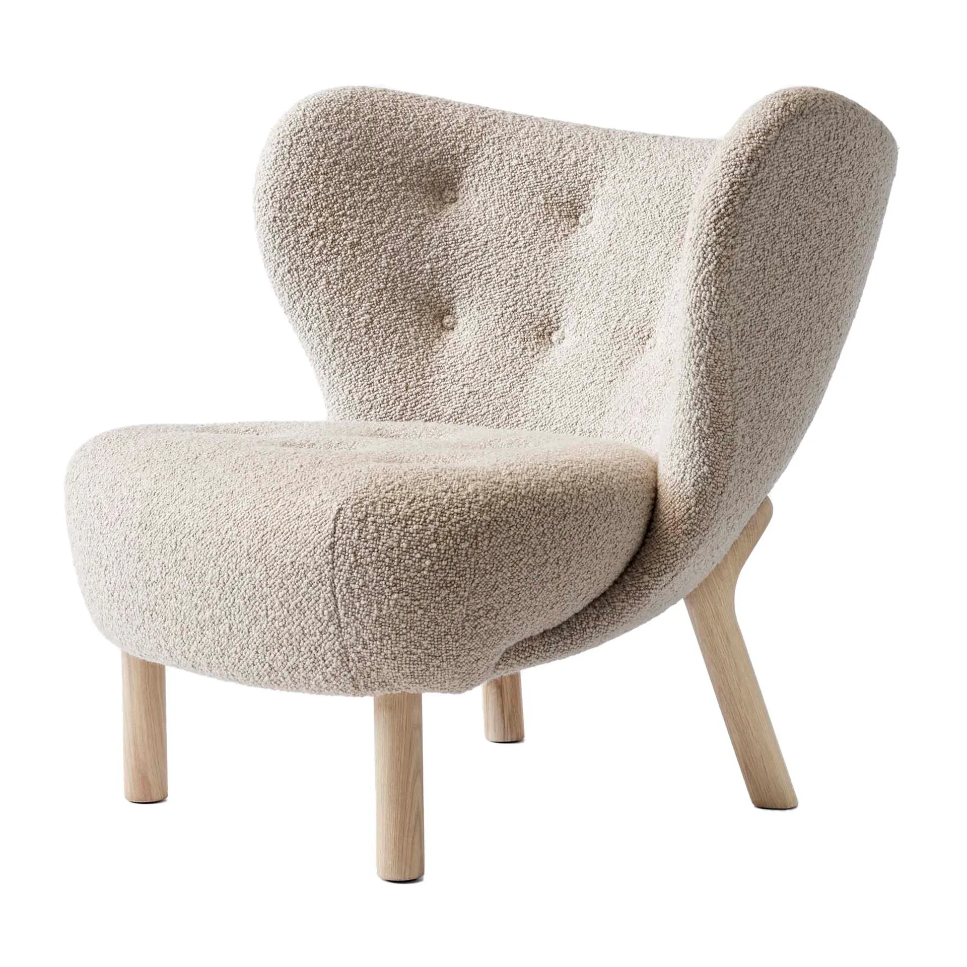 Little Petra VB1 armchair, White oiled oak-Karakorum &Tradition