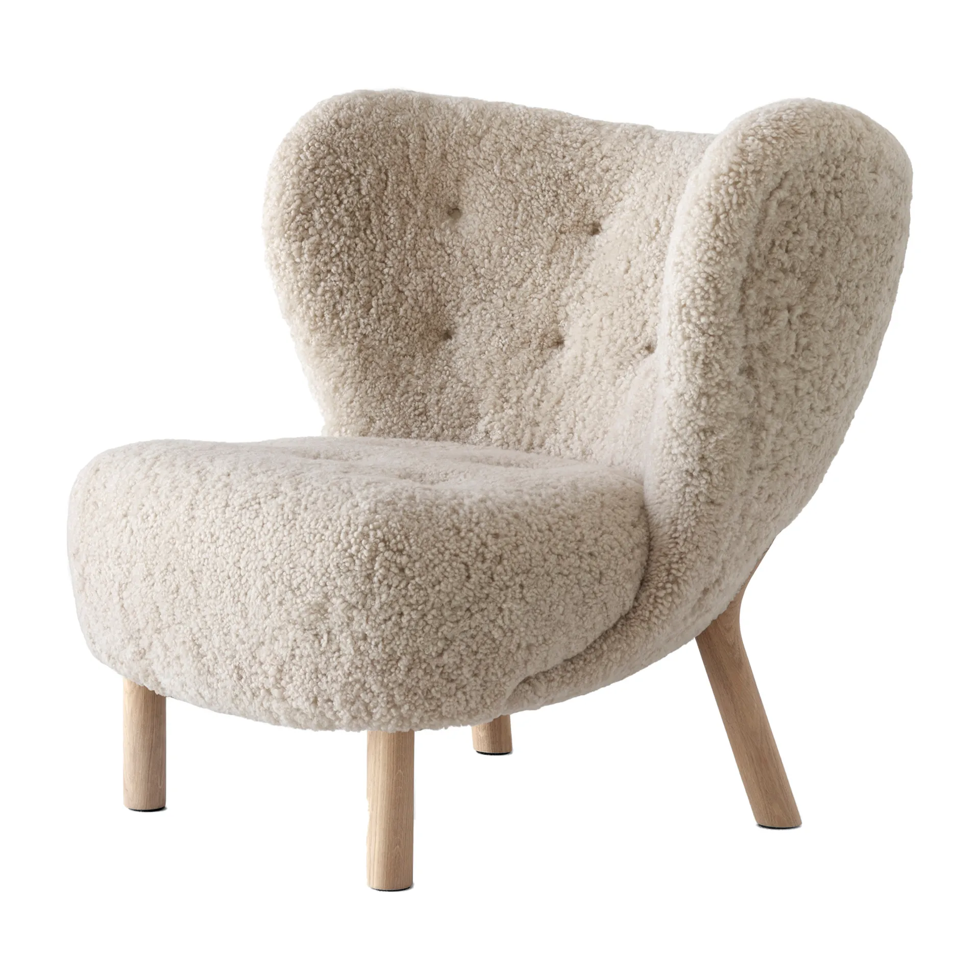 Little Petra VB1 armchair, White oiled oak-Moonlight &Tradition