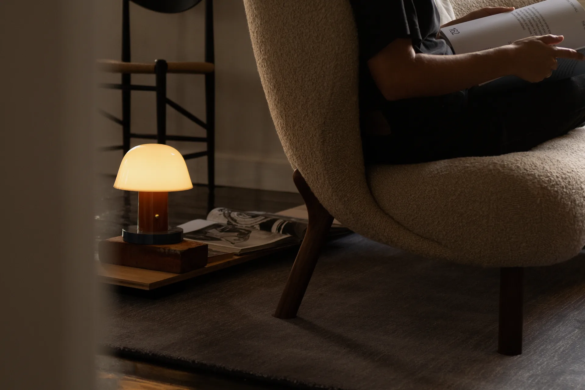 Little Petra VB2 sofa, White oiled oak-Moonlight &Tradition