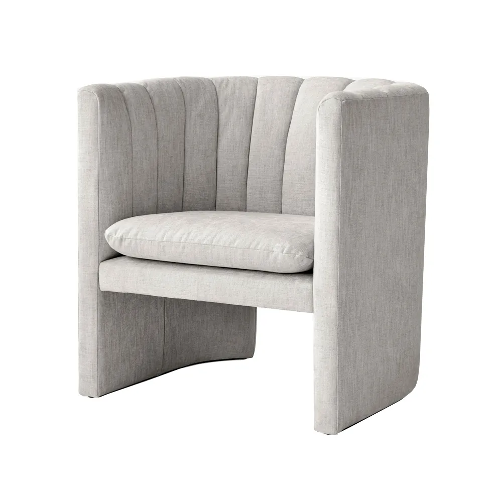 Loafer SC23 armchair, Fabric maple 112 light grey &Tradition