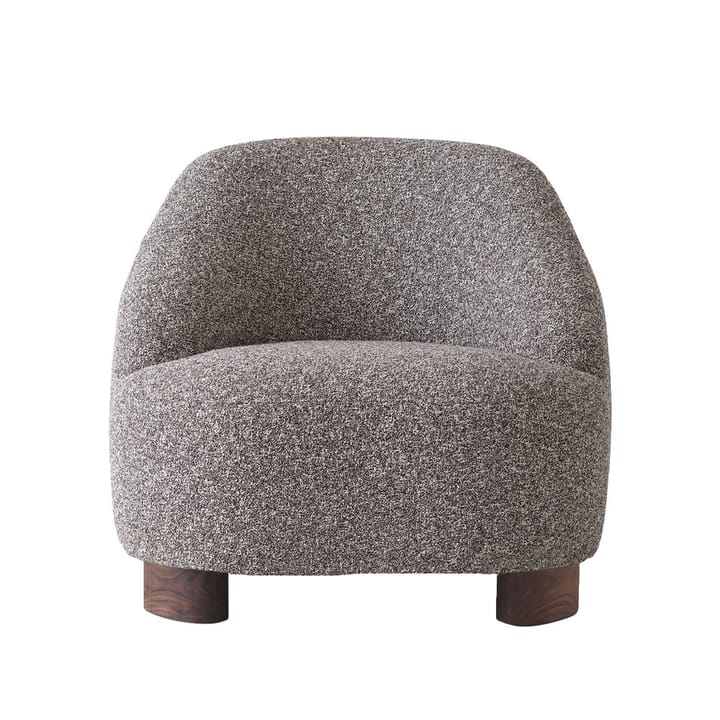 Margas LC1 armchair - Fabric zero 0011 grey, walnut legs - &Tradition