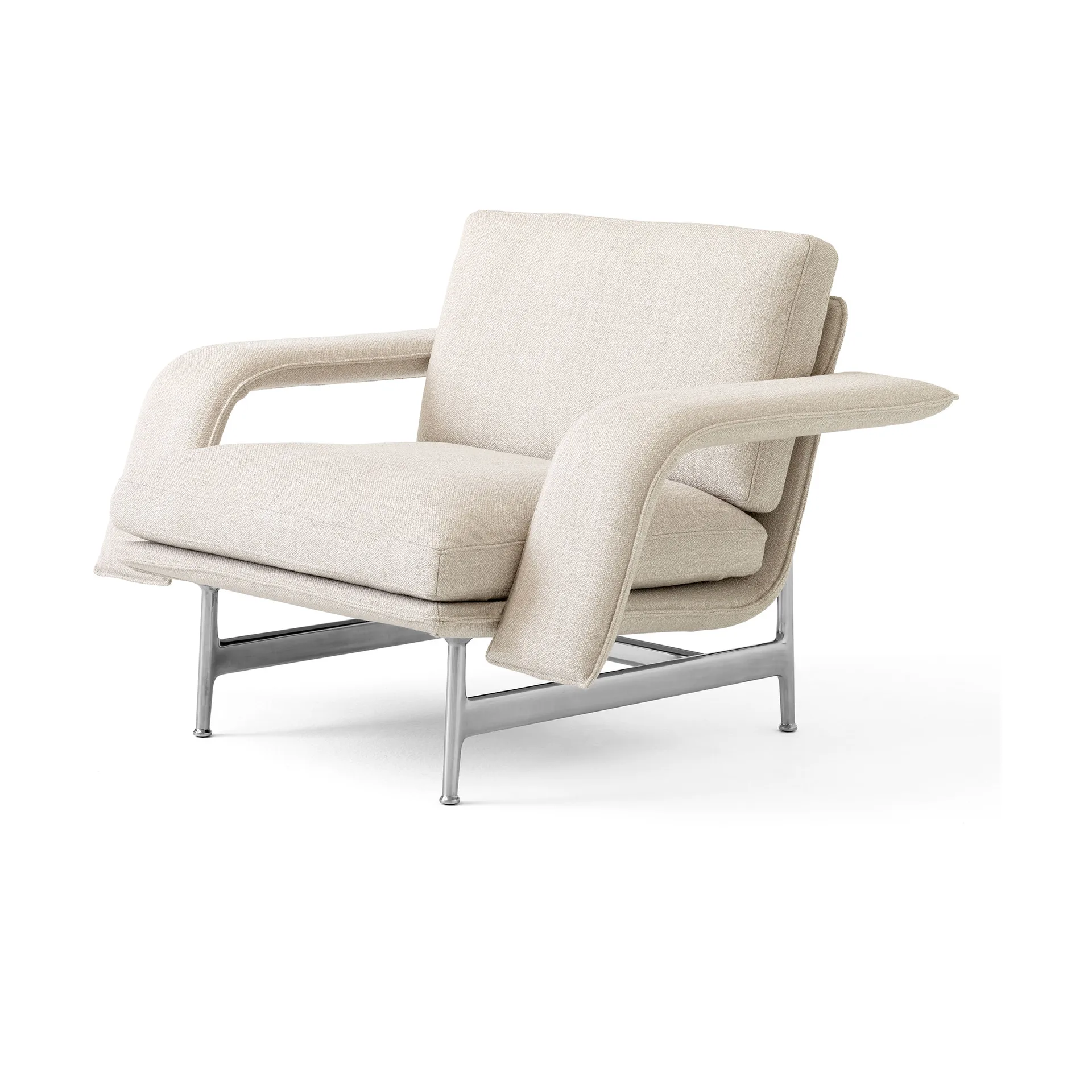 Meantime AV29 lounge chair, Pol. aluminium-Ecriture 0210 &Tradition