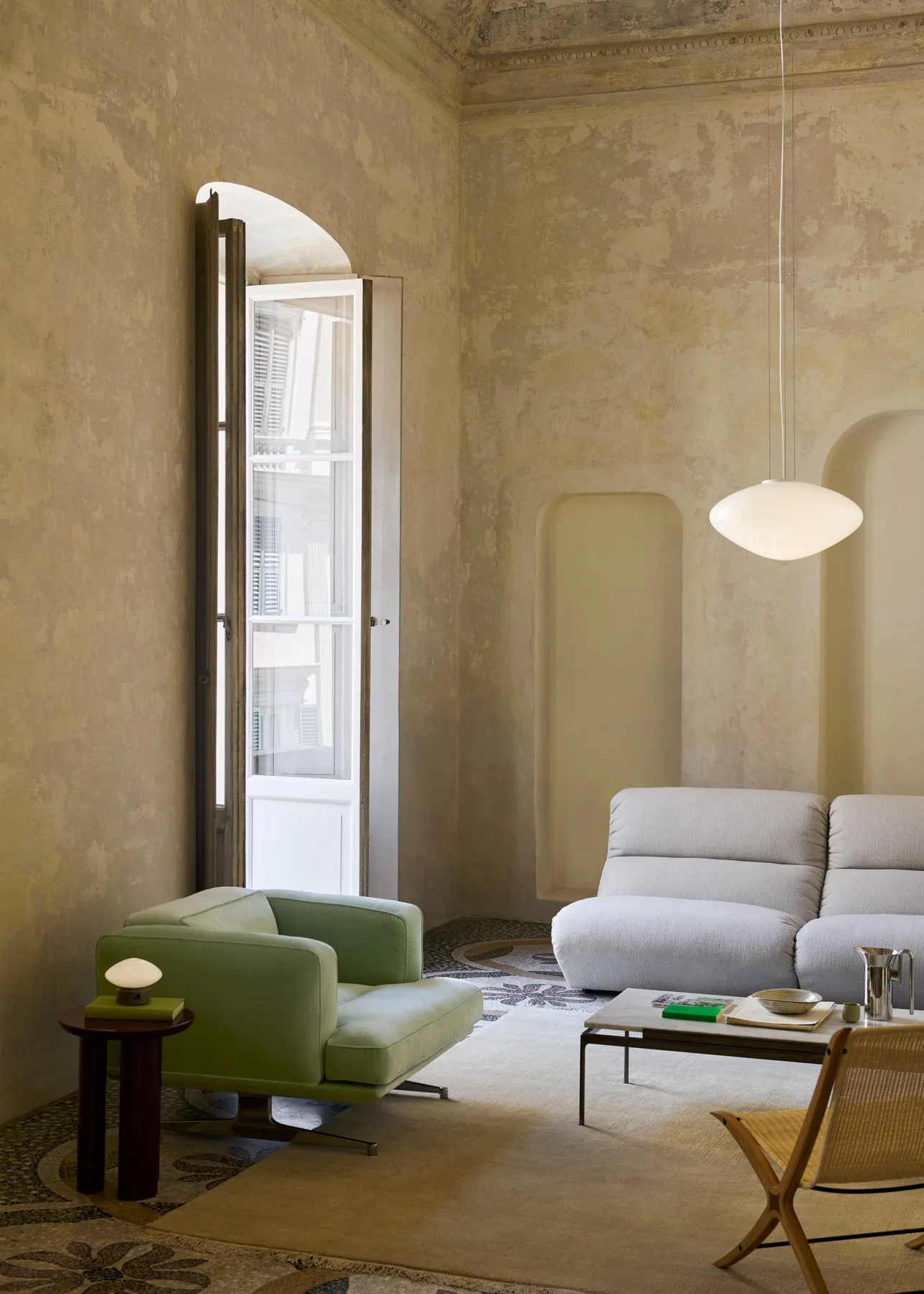 Mist AP20 pendant lamp Ø56 cm, White-opal glass &Tradition