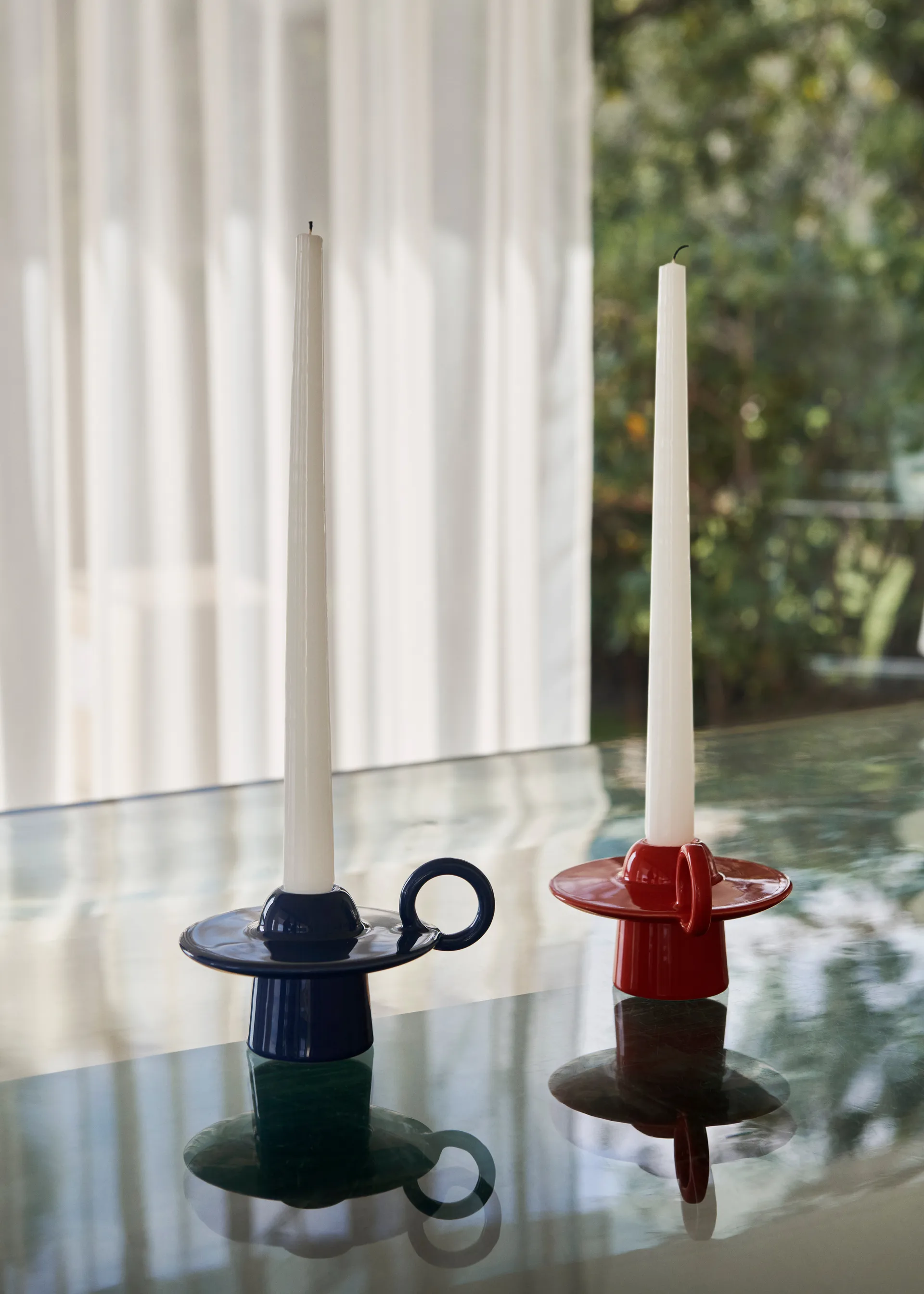 Momento JH39 candle holder, Azure &Tradition