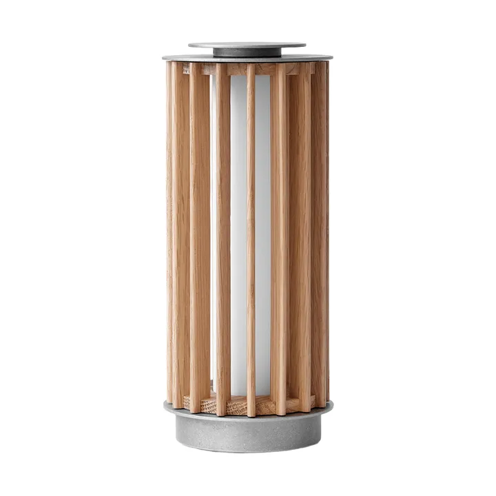 Numbra TY3 portable table lamp - Lacquered oak-tumbled aluminium - &Tradition