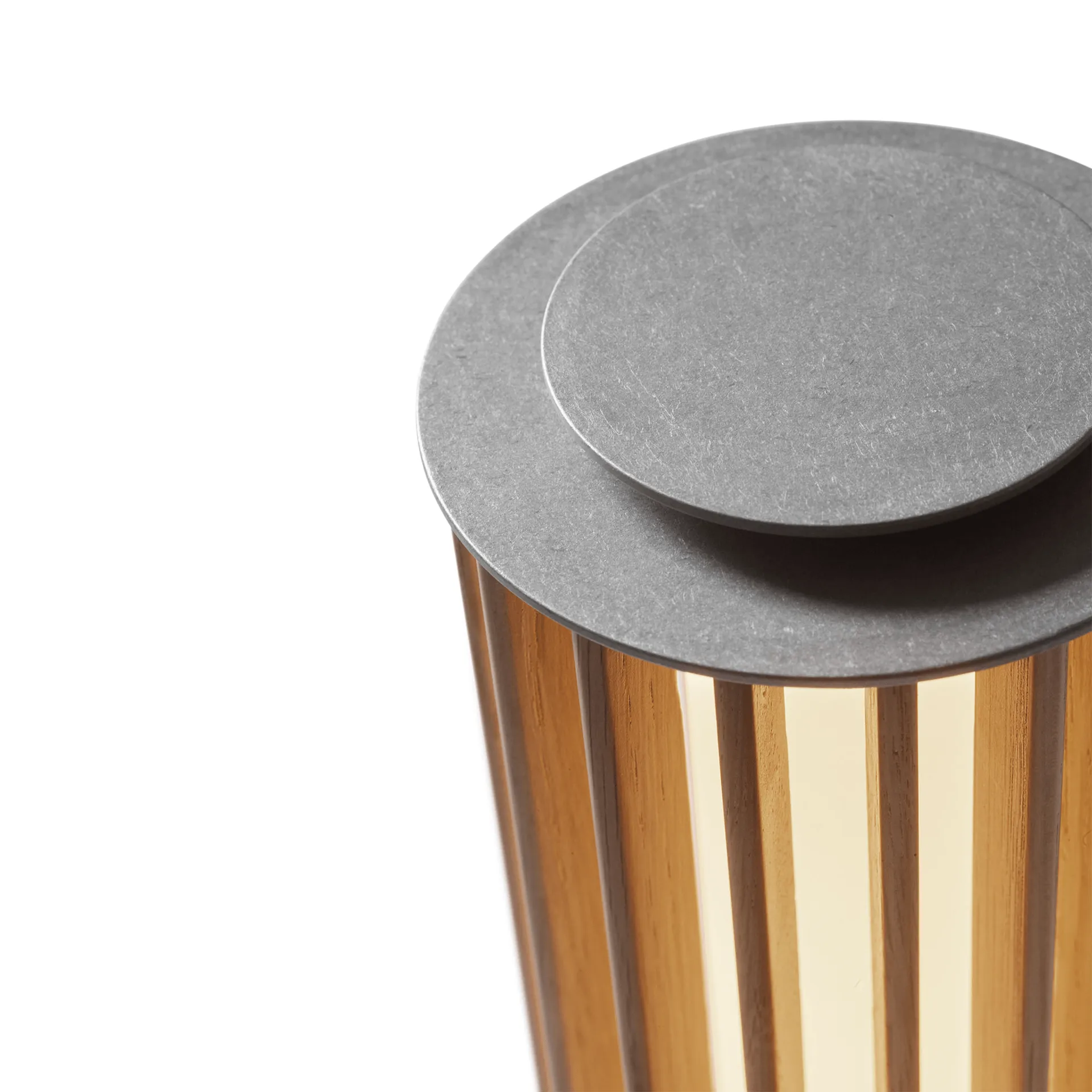 Numbra TY3 portable table lamp, Lacquered oak-tumbled aluminium &Tradition