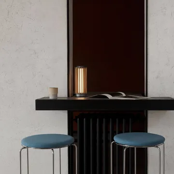 Numbra TY3 portable table lamp - Lacquered oak-tumbled aluminium - &Tradition