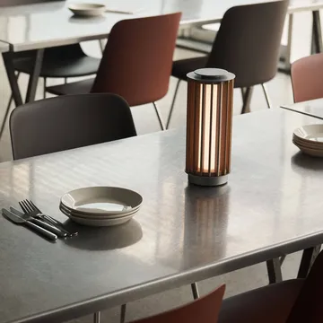 Numbra TY3 portable table lamp - Lacquered oak-tumbled aluminium - &Tradition