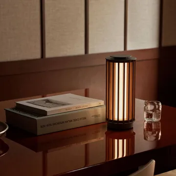 Numbra TY3 portable table lamp - Lacquered oak-tumbled aluminium - &Tradition
