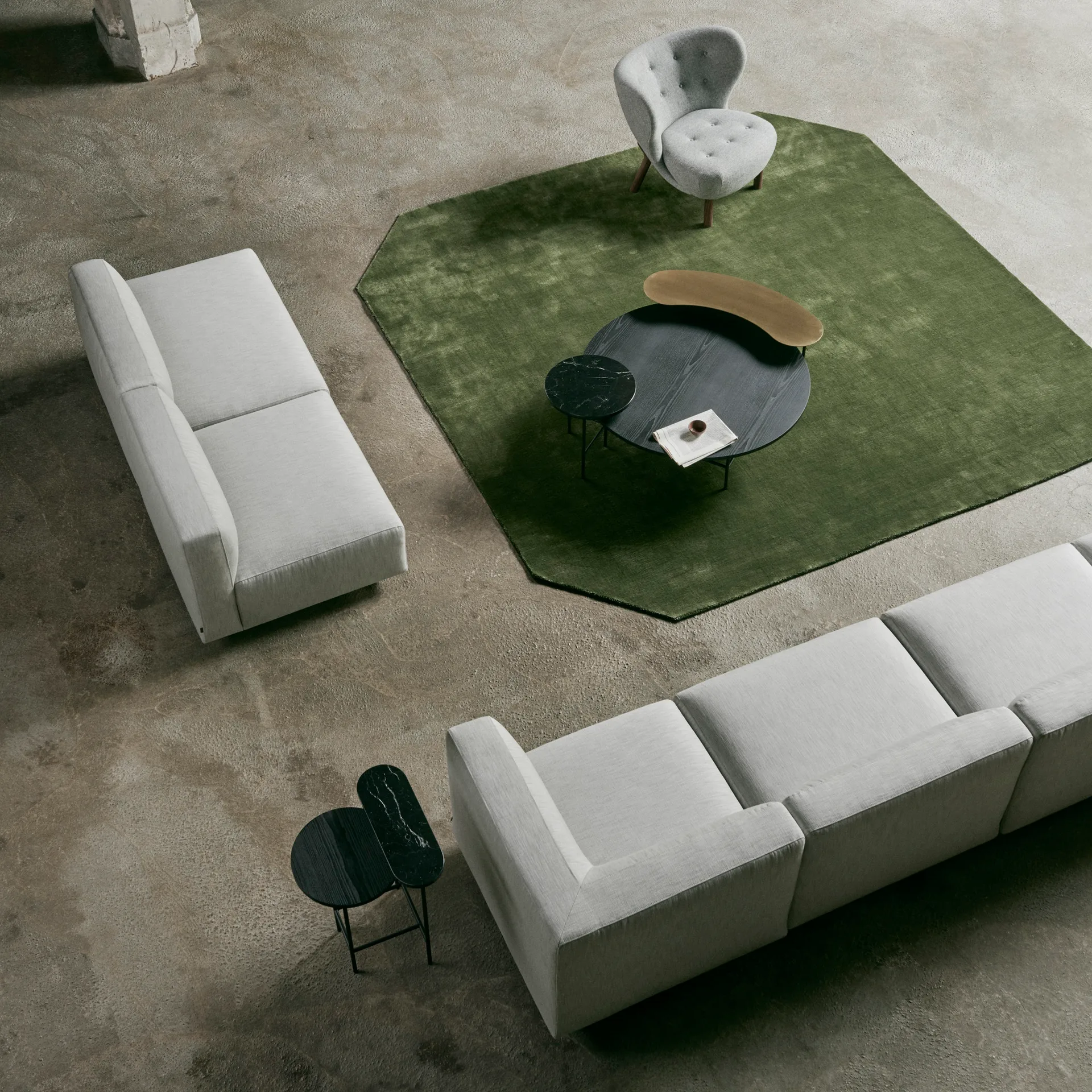 Palette coffee table JH25, Black-black &Tradition