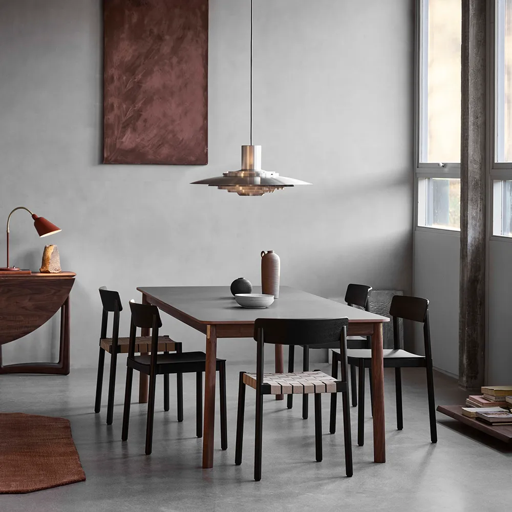 Patch HW2 dining table, Cacao orinoco. oiled walnut stand &Tradition